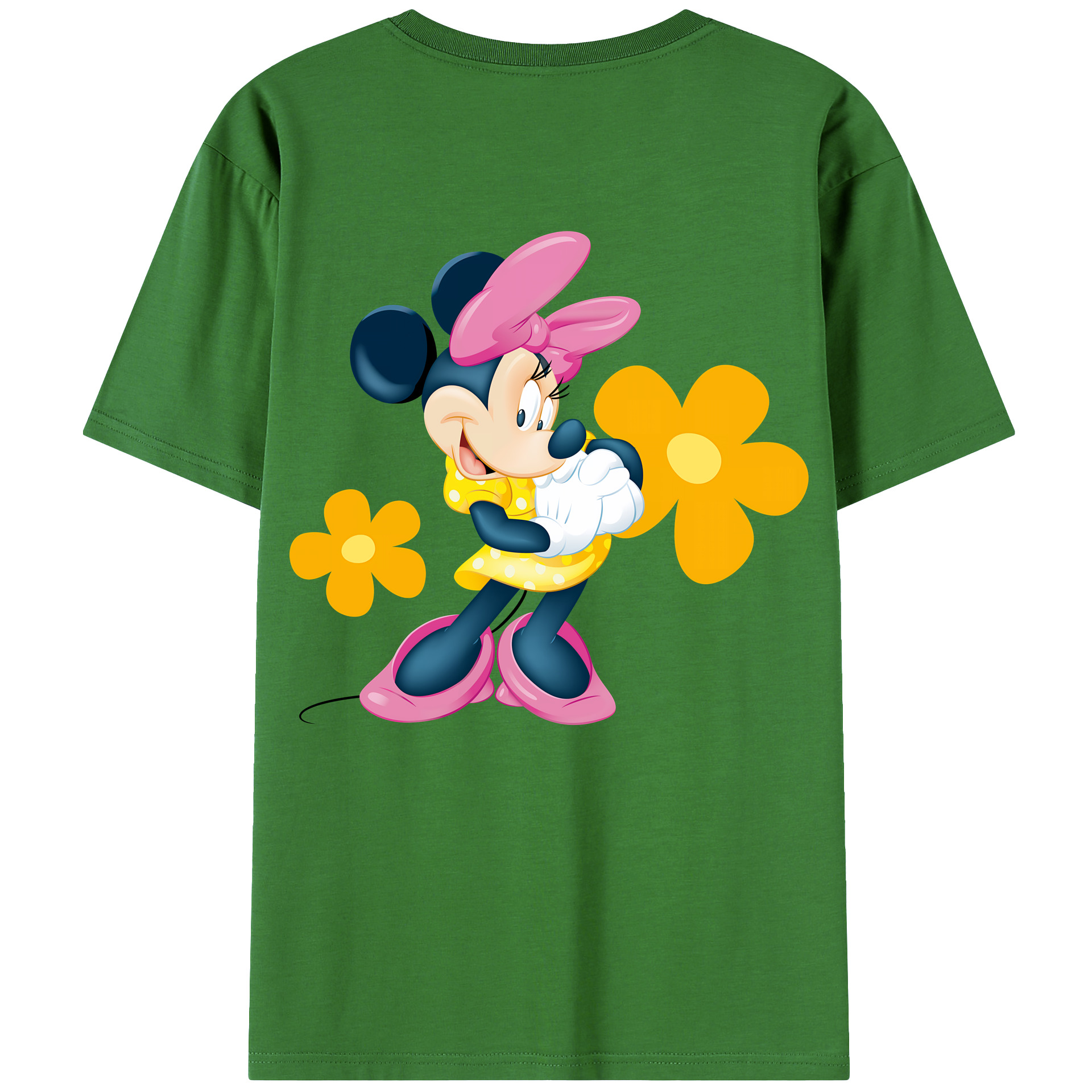 （画像用） ミッキーマウス Mickey Mouse レディース半袖Tシャツ(バックプリント)